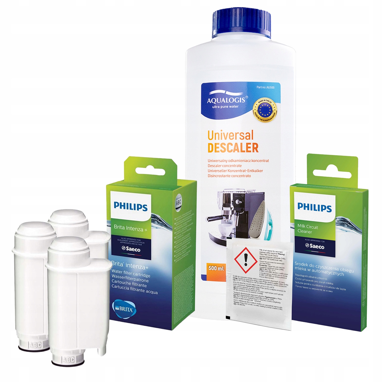 3x Filtr do kávovaru Philips Univerzální odvápňovač 0,5 l CA6705/10