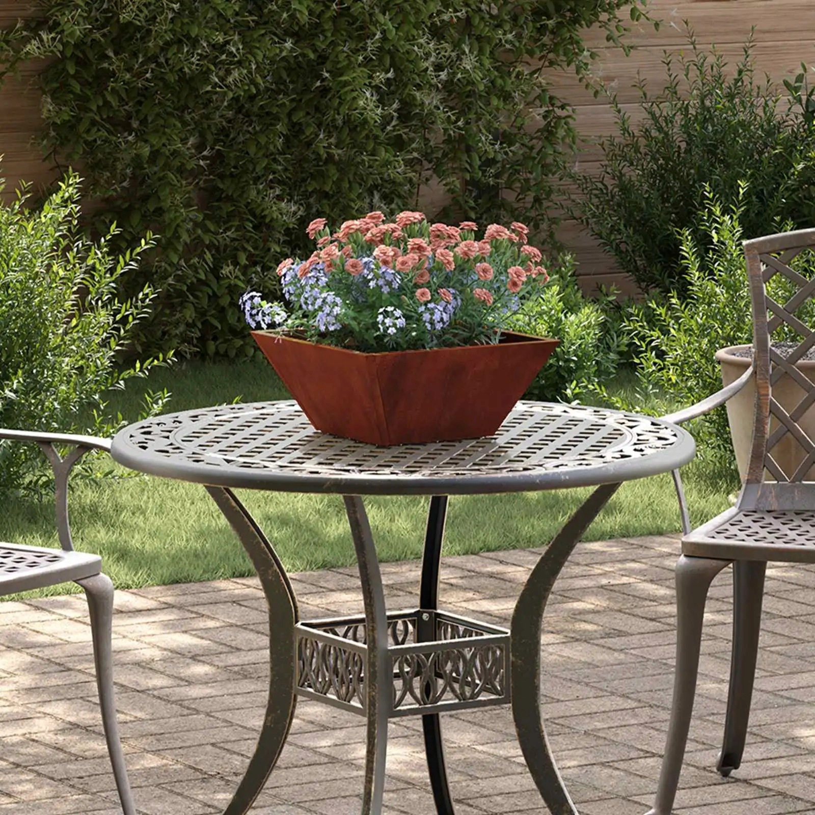 vidaXL Zahradní pěstebník 5 pcs Rezavá 35 x 35 x 15 cm