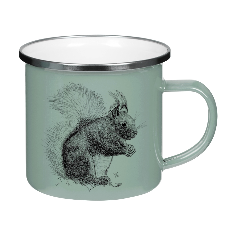 

Kubek emaliowany Wiewiórka Szarozielony