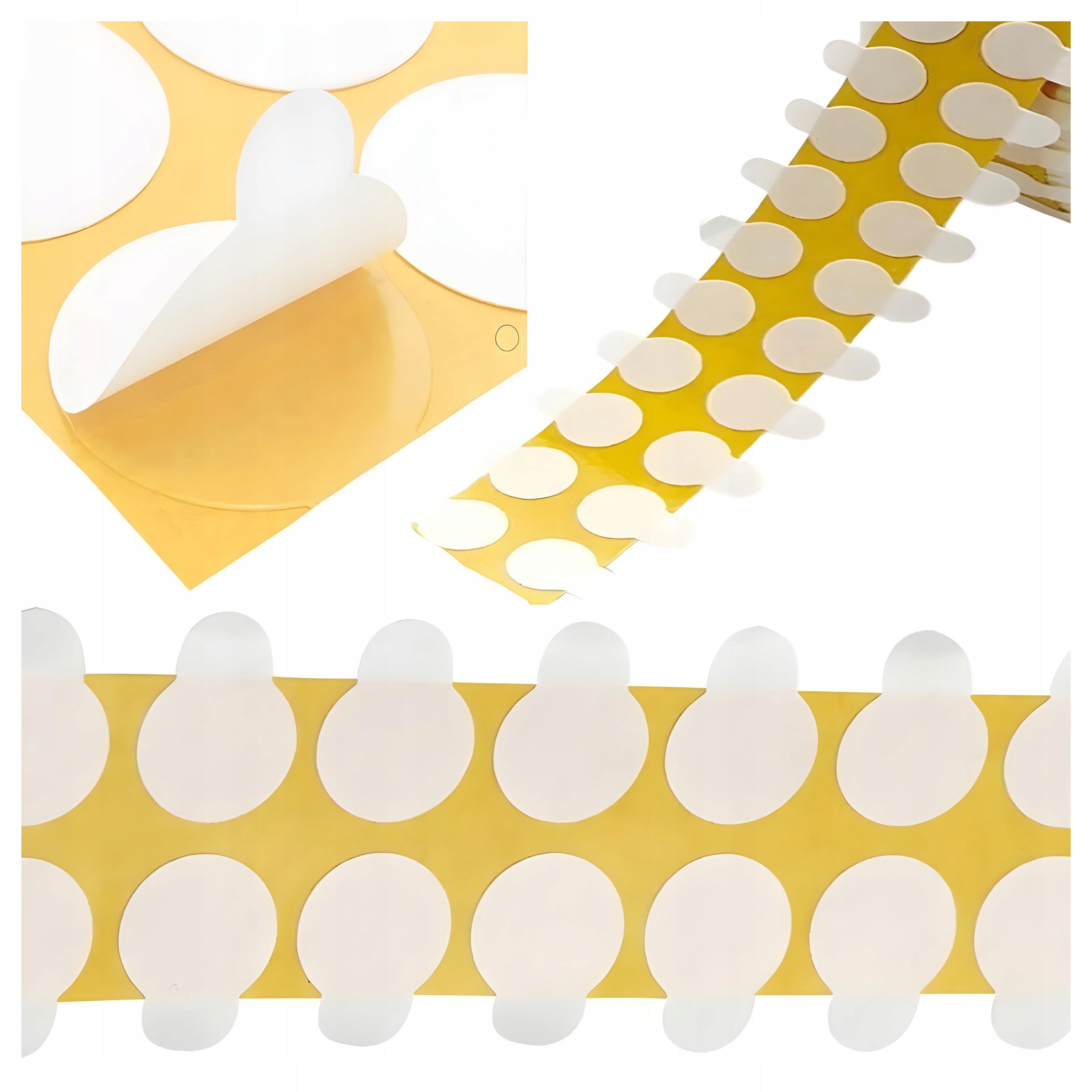 Kółka Samoprzylepne Dwustronne klejące montażowe foliowe fi 25mm 2tys Mocne