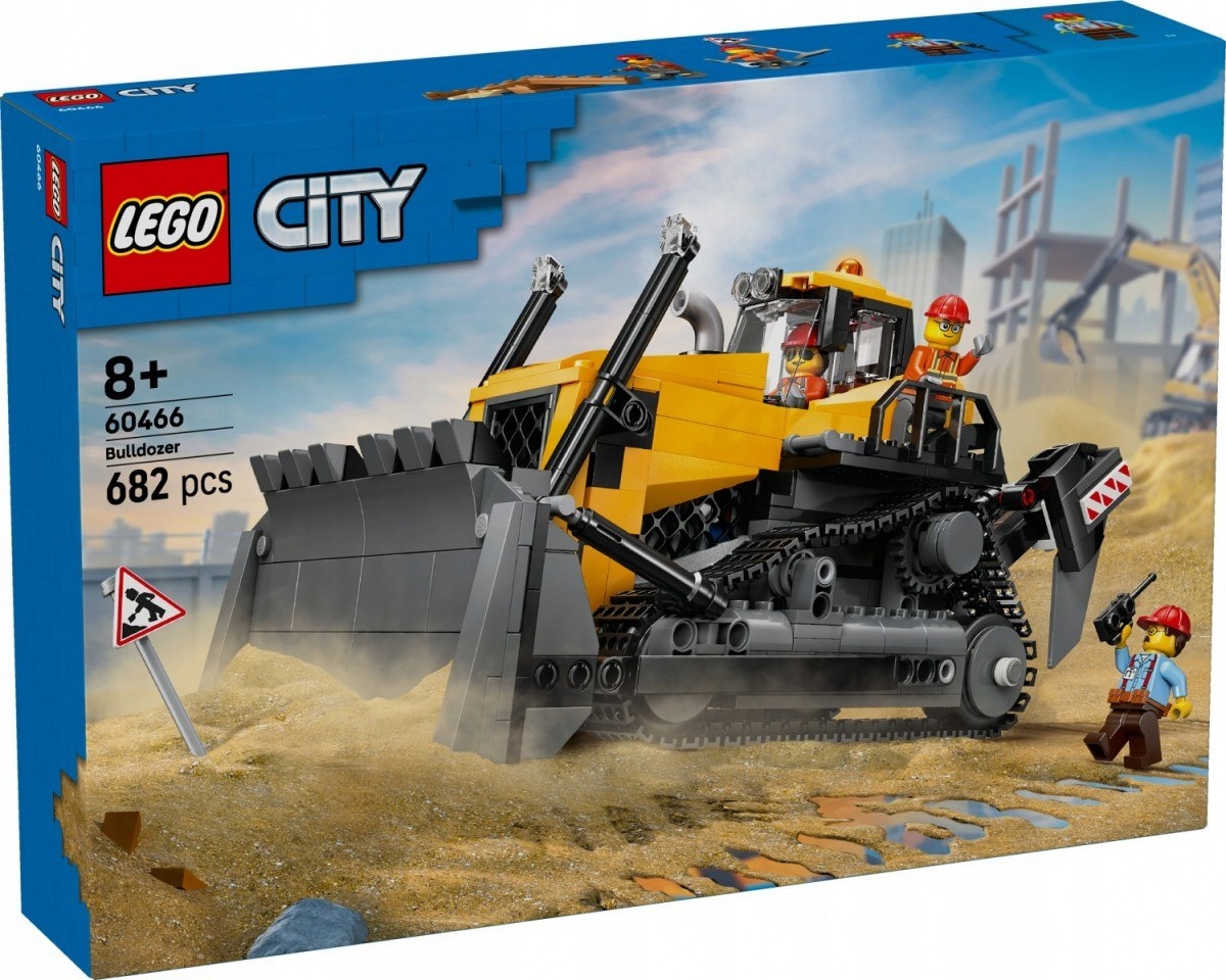 Stavebnice City 60466 Žlutý buldozer s nabíječkou