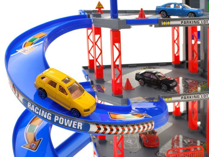 DUŻY GARAŻ PIĘTROWY PARKING AUTKA HELIKOPTER WINDA Wiek dziecka 3 lata +