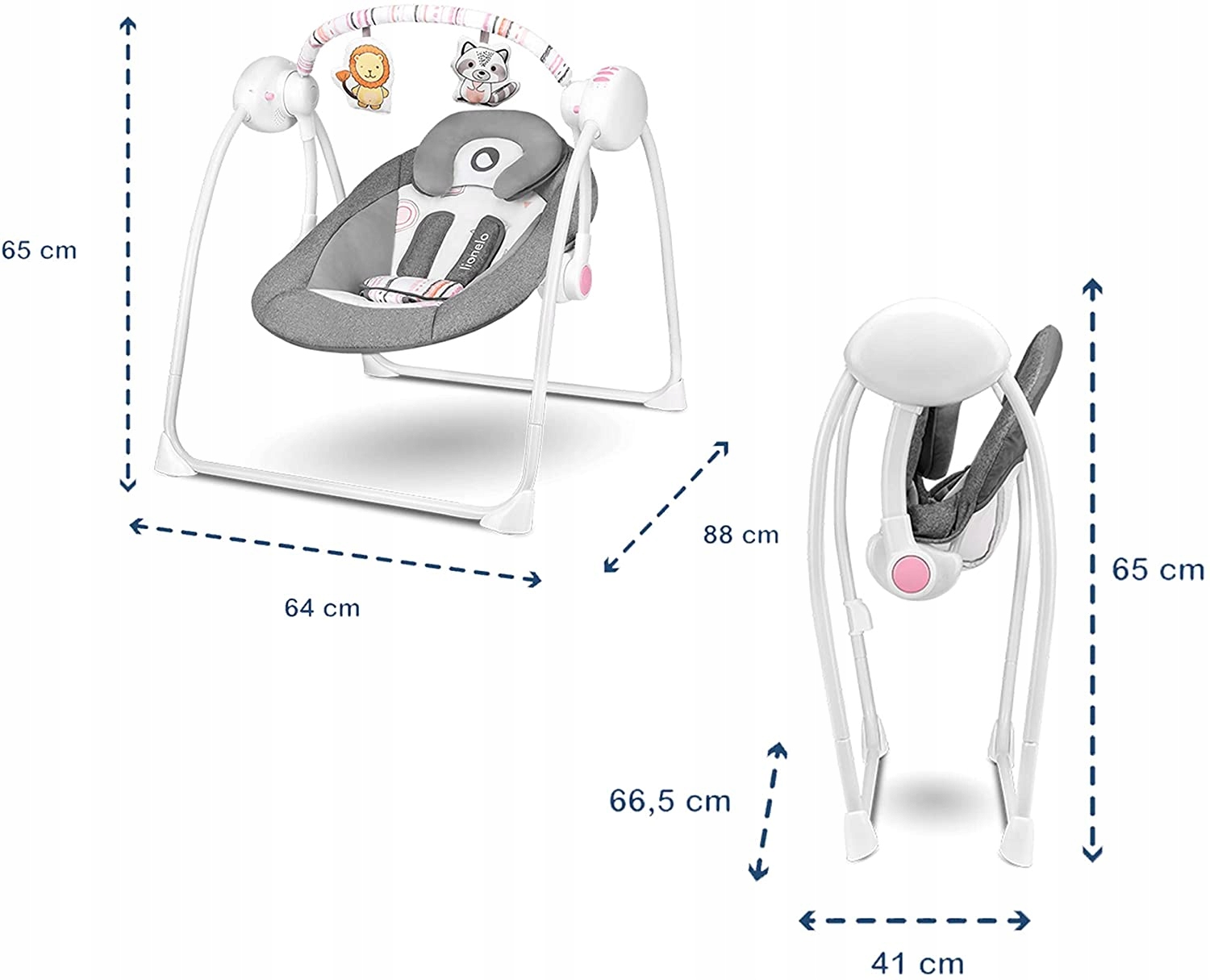 Leżaczek bujaczek dla niemowląt Lionelo Ruben OUTLET Marka Lionelo