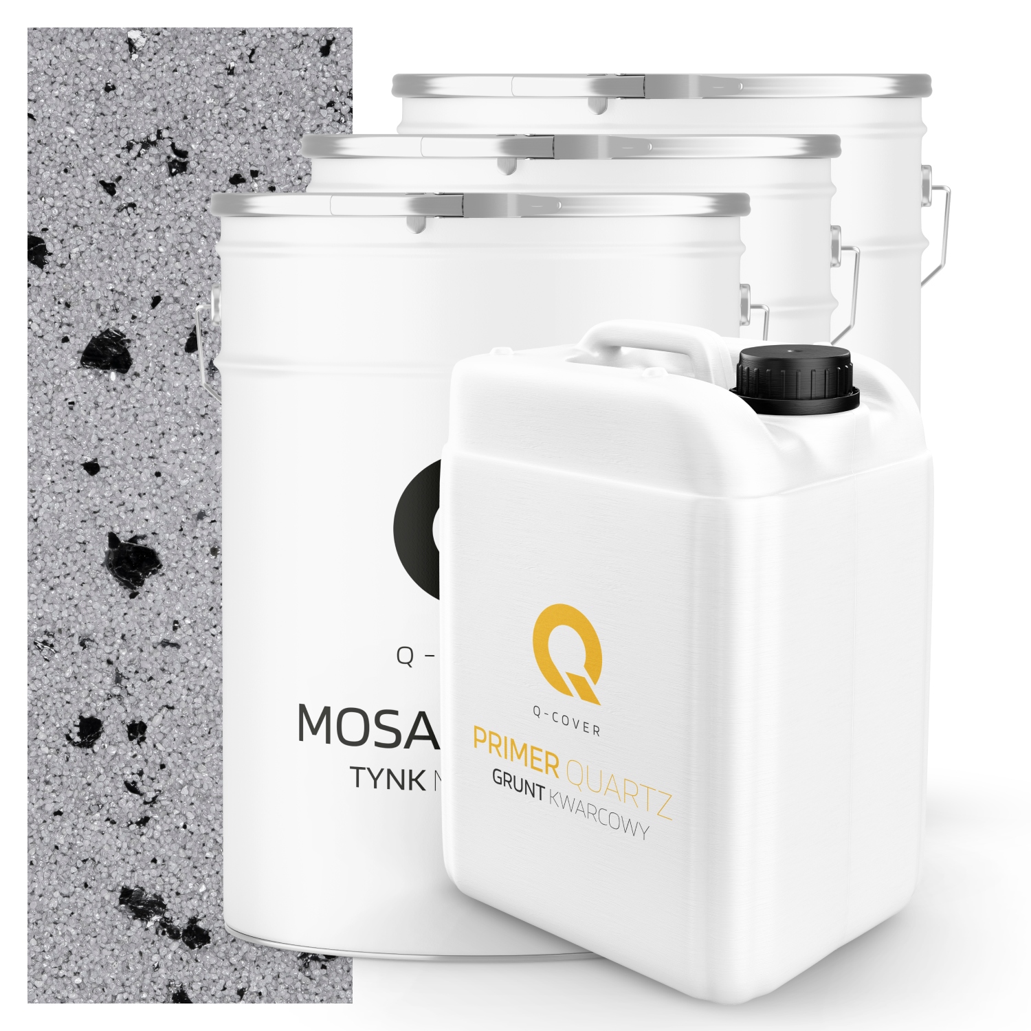 Mozaiková Omítka Šedá S Černou Mikou M04 Pryskyřičná Vnější 3x 25KG Zemina