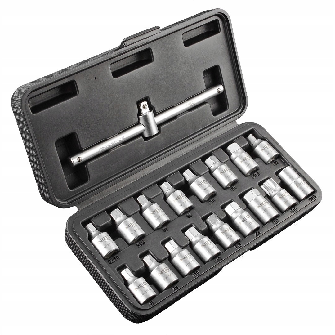 Neo Kľúče na vypúšťanie oleja 3/8", sada 18 ks 11-235