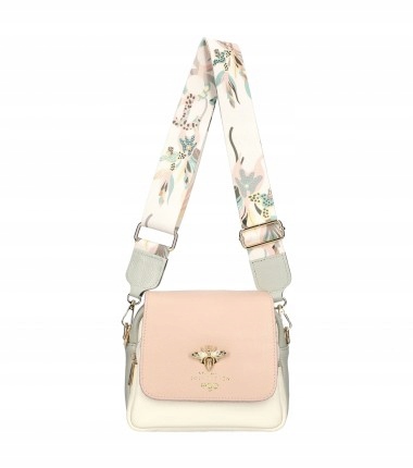 Ego kabelka přes rameno přírodní kůže prostorná růžová béžová zeleň