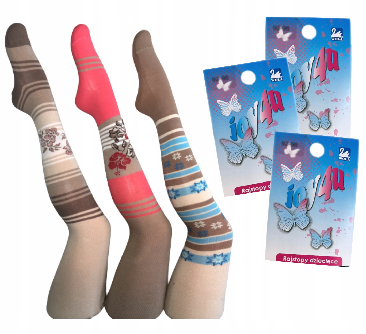 RAJSTOPKI dziecięce 3 SZT Wola-Gatta bawełna 92-98
