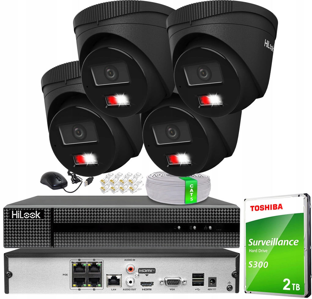 Sada Pro Monitorování 6MPx 3K+ IPC-T260HA-LU Black Hilook By Hikvision PoE