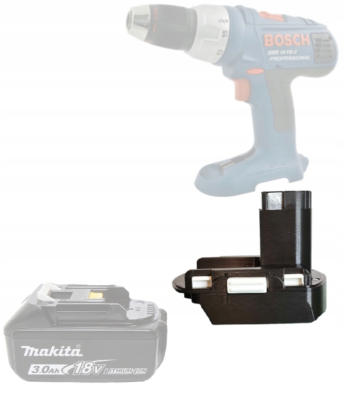 Adapter Baterii M@kita 18V do Bosch Ni-Cd 18V