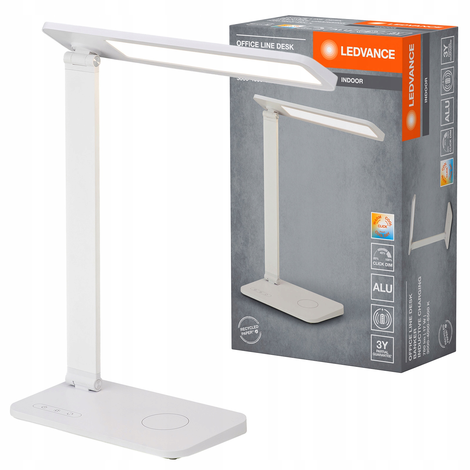 Stolová Led stolová lampa 17W 651lm Cct stmievateľná biela Office Line