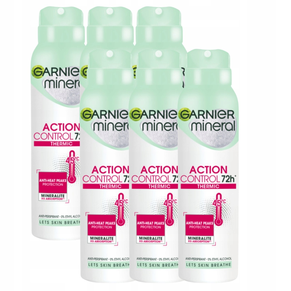 Garnier Dámský antiperspirant Spray Action Control 72h Thermic 6x150 ml