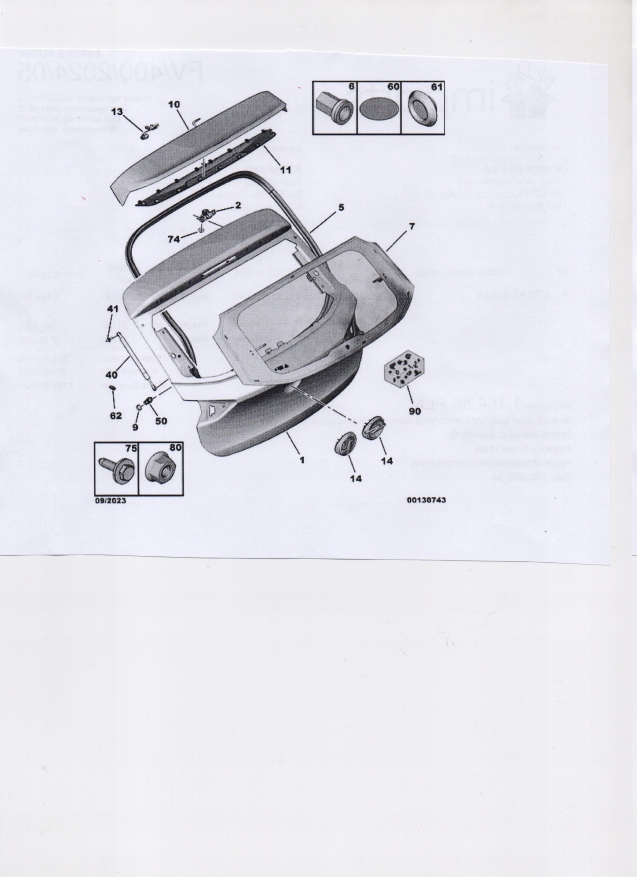 OPEL CORSA F USZCZELKA KLAPY BAGAŻNIKA NOWA Producent części Opel OE