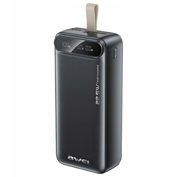 Awei PowerBank PA-12 30000mAh 22.5W czarny/black