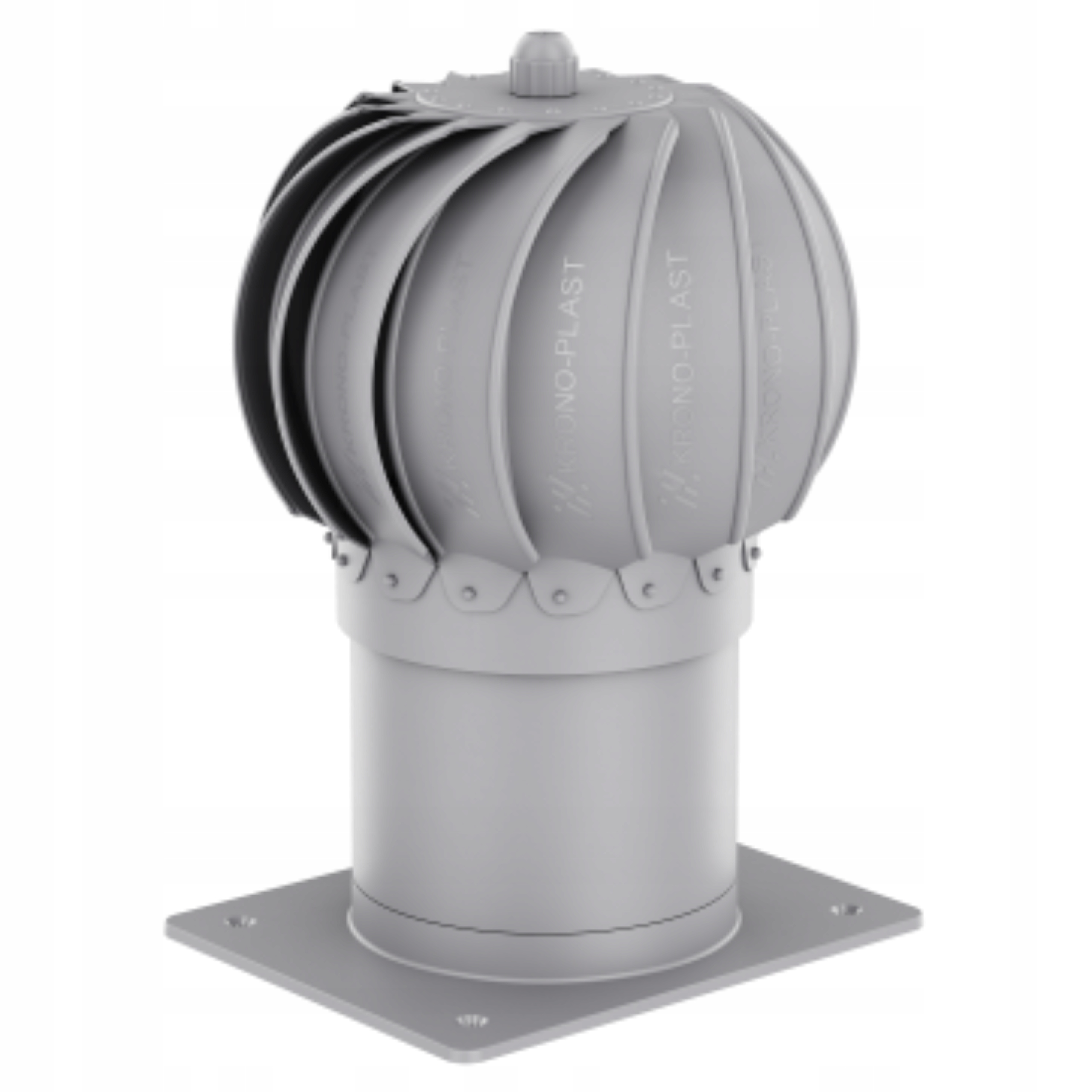 Komínová násada Otočná Pro Ventilaci s krysou 150 Světle Šedá 7036