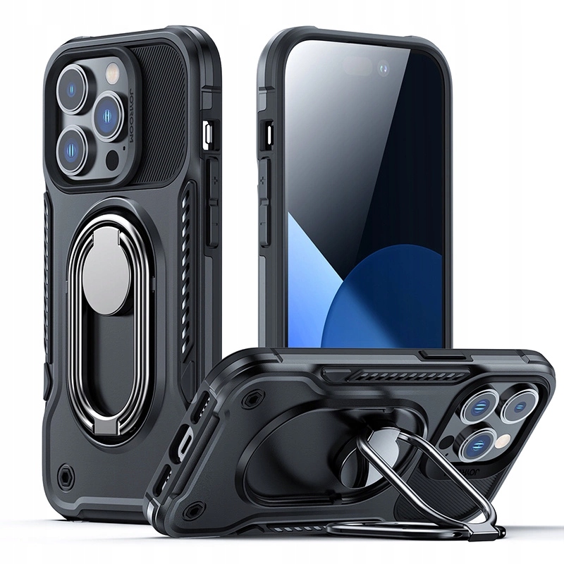 Joyroom Dual Hinge tok iPhone 14 Pro páncélozott tok állvánnyal tartó