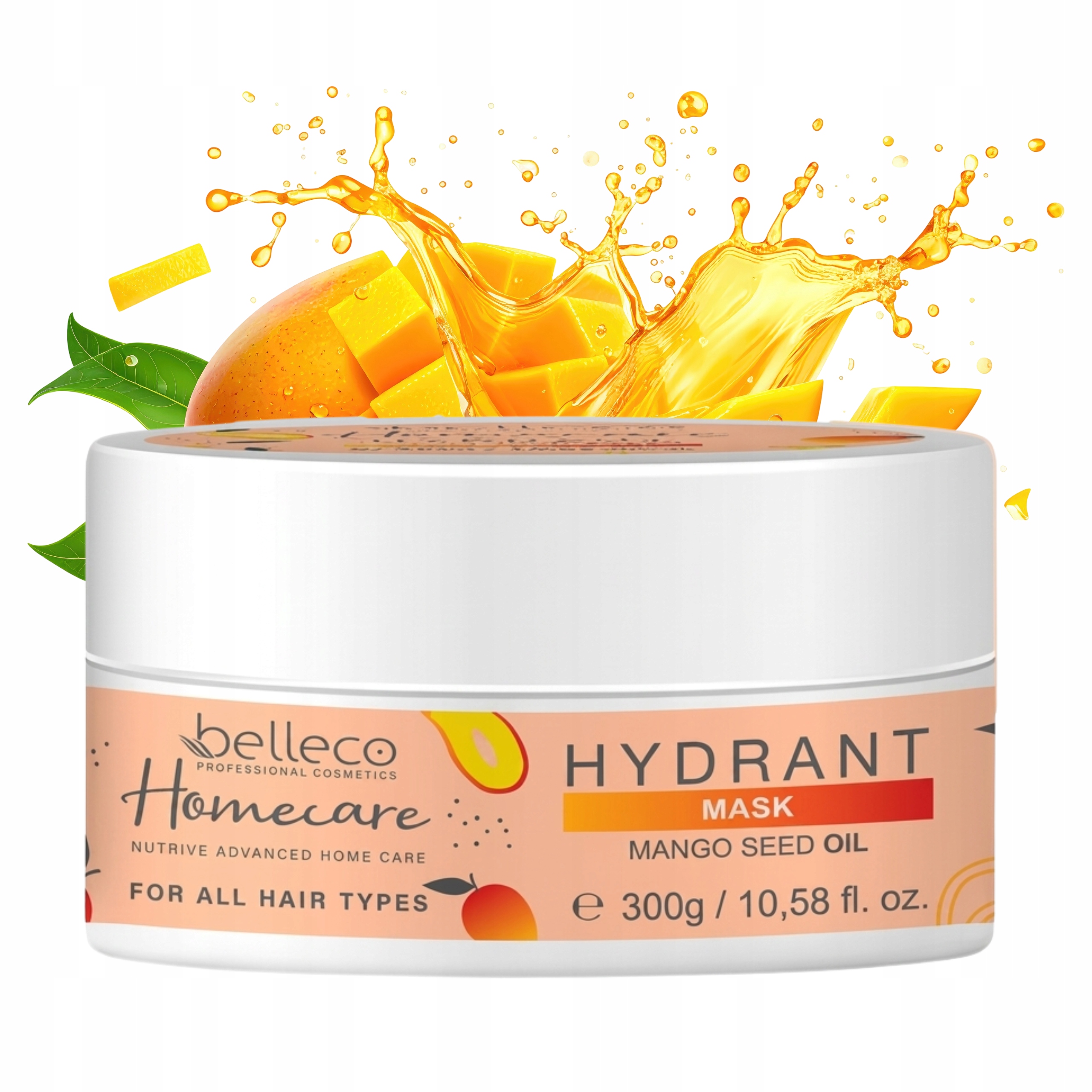 Regenerační hydratační maska na vlasy Belleco Mango 300 g
