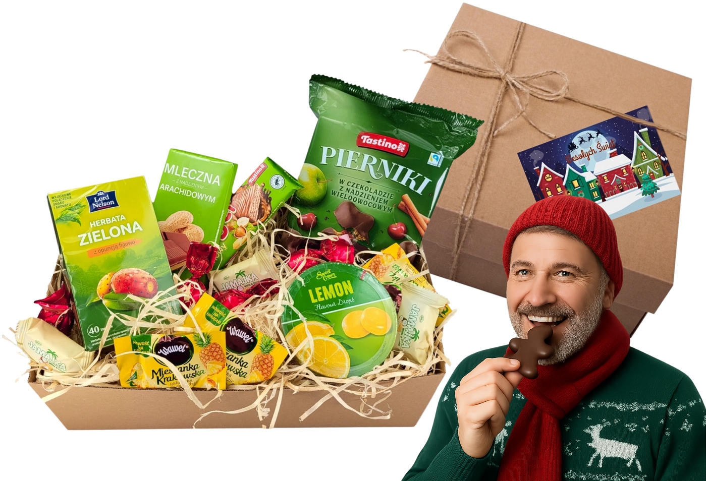 Balíček Box Sada dárek k Vánocům, Mikuláši Den Prarodičů čaj
