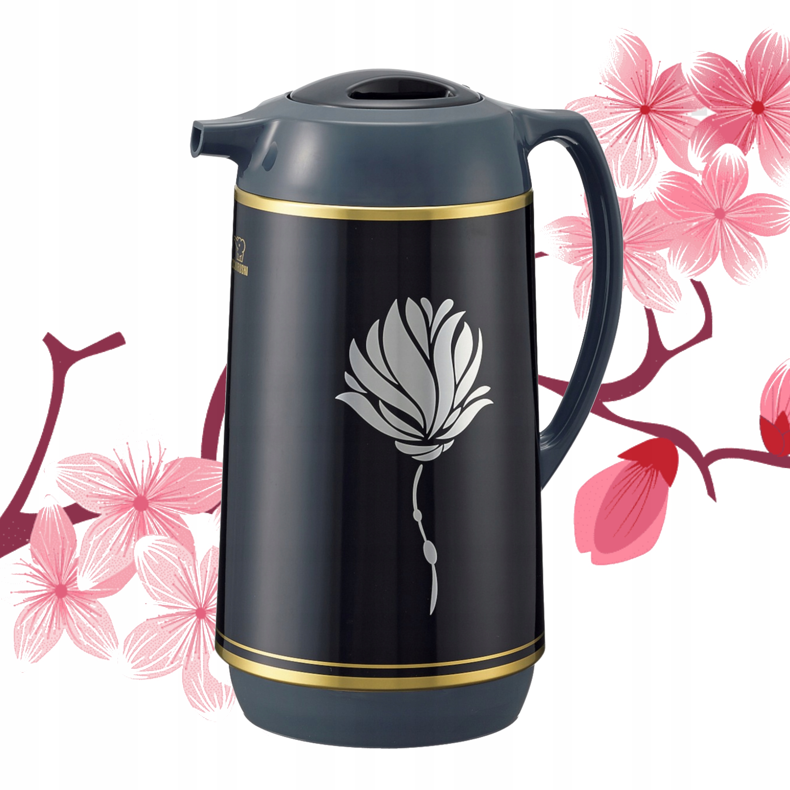 Szklany termos dzbanek do herbaty japoński Zojirushi AHGB-10D-BZ 1L czarny