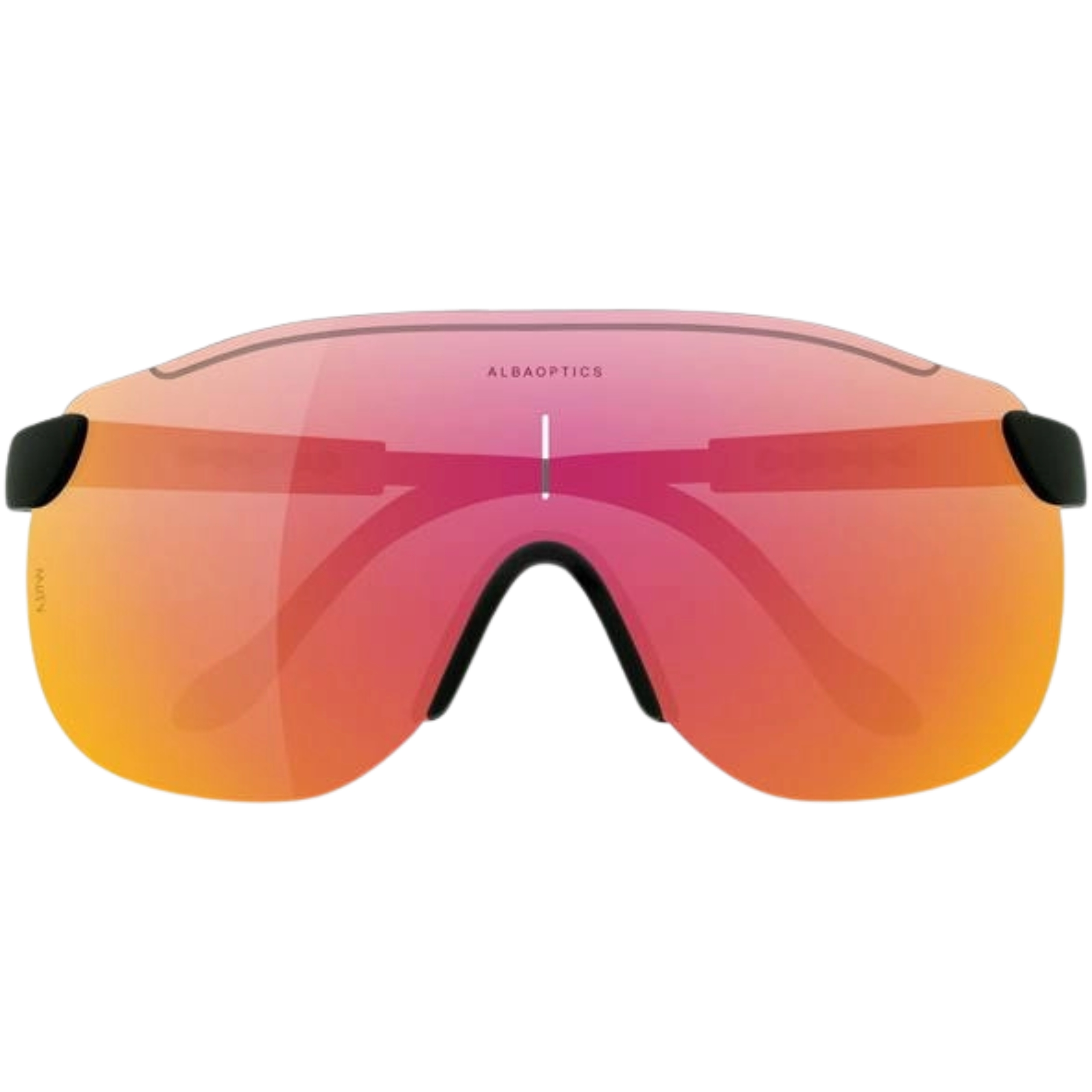 Okulary Rowerowe Alba Optics Pomarańczowo-Żółte Stratos Blk Vzum Lava