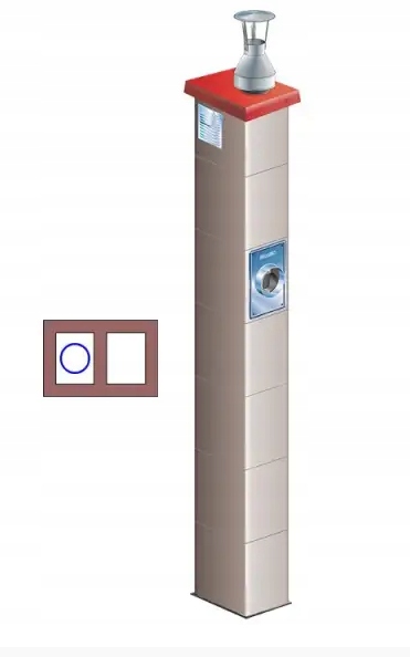 Systémový komín Brata Ferro Turbo K W2 fi 80 12 m 36 x 24 cm plyn olej