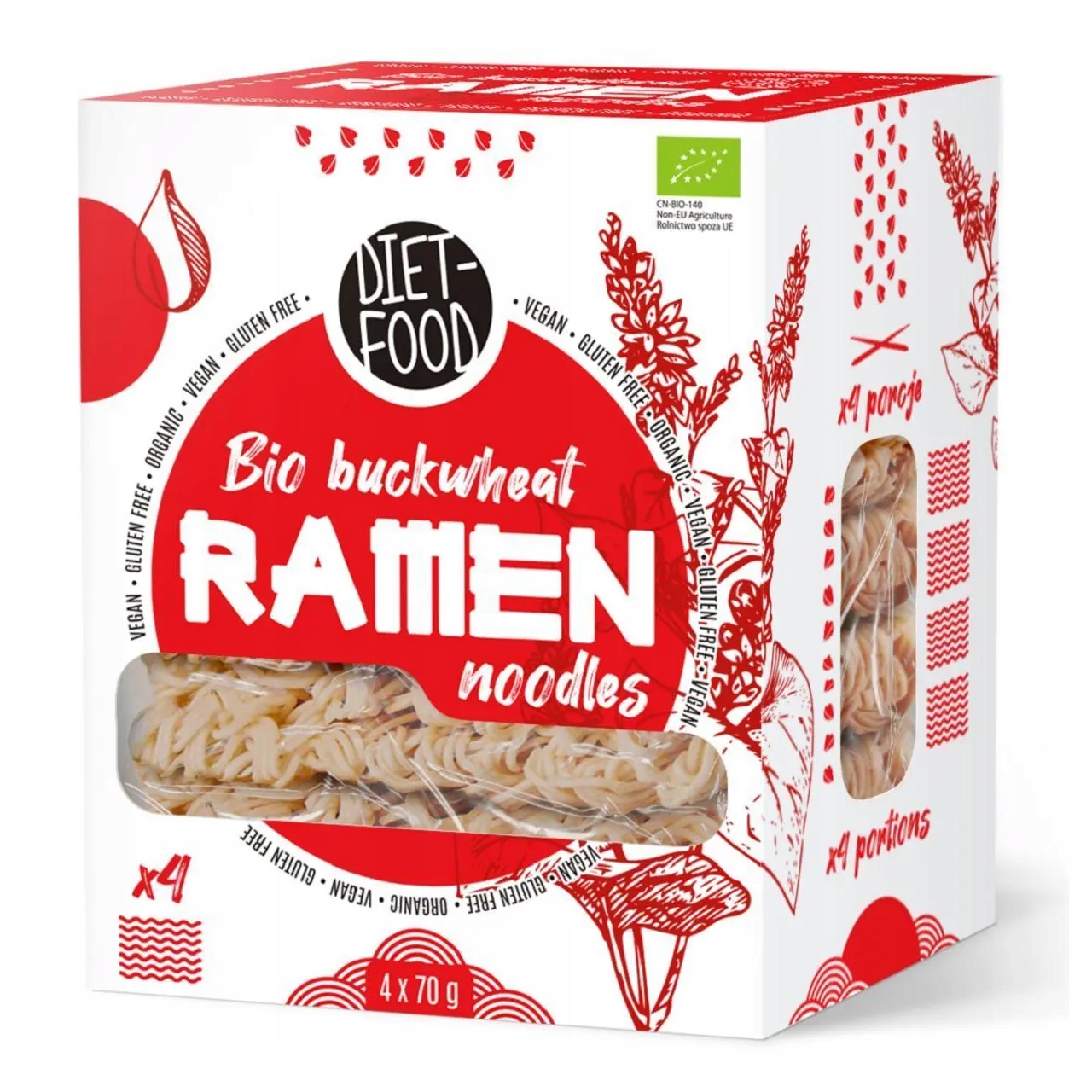 Těstoviny (pohankové) Ramen Bezlepkové Bio 280 g Diet-food