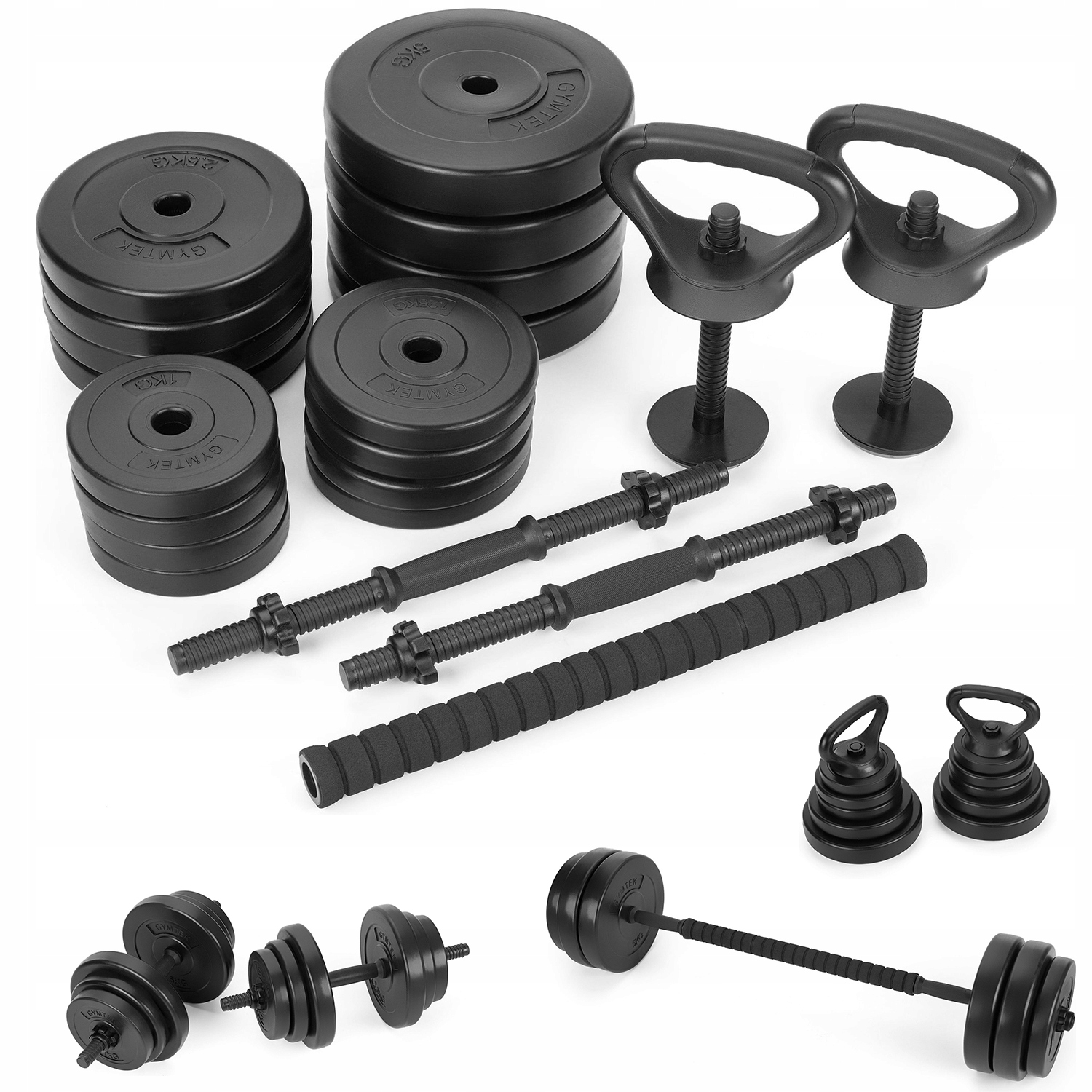 Hantle Regulowane Kompozytowe Zestaw 2X20KG Hantel Kettlebell Gymtek