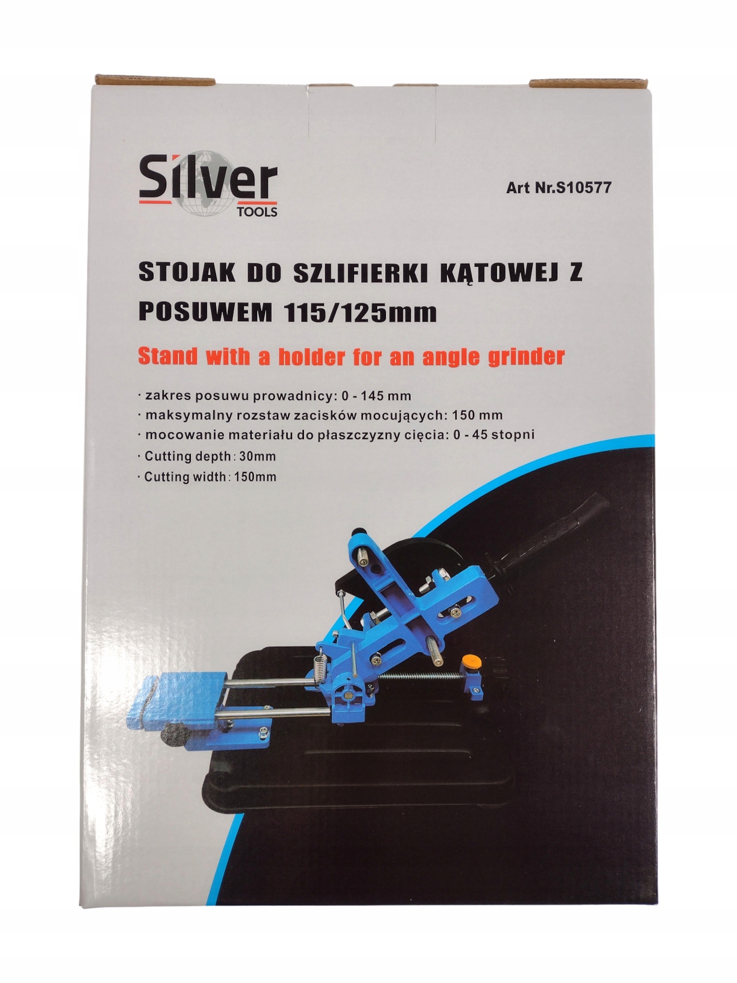 Statyw stojak z posuwem do szlifierki kątowej 115/125 Silvertools S10577