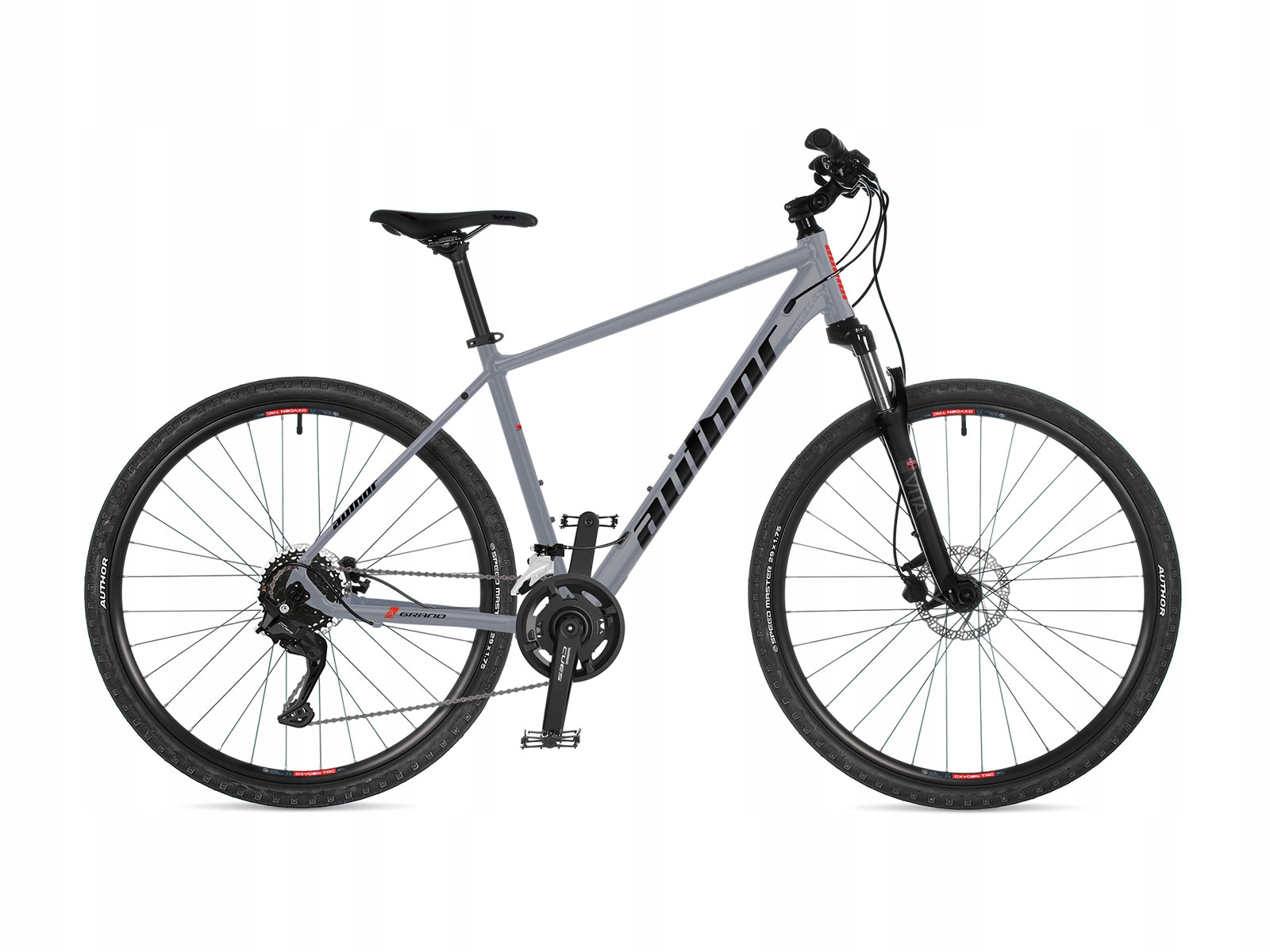 Rower crossowy Author Grand 22" Foggy Grey, szary eBon 100 zł