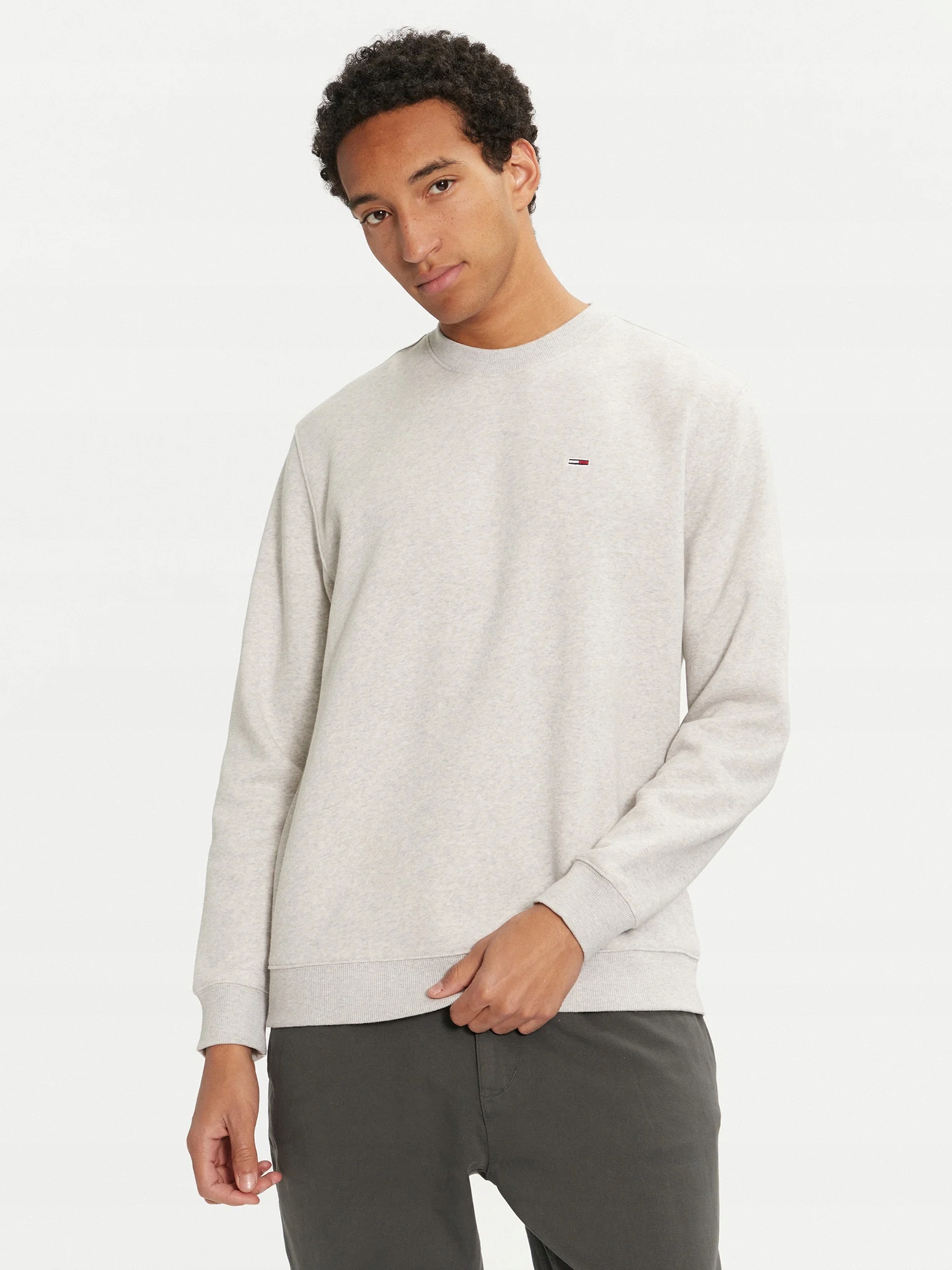 Tommy Jeans Mikina DM0DM20741 Šedá Regular Fit M