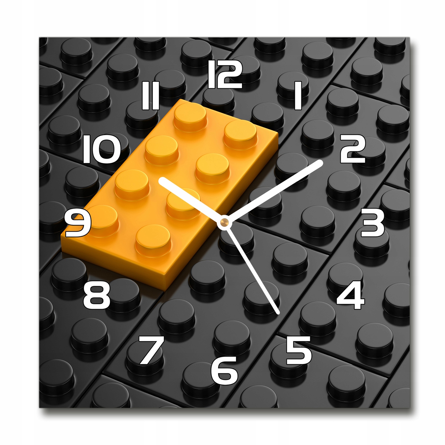 

Nowoczesny wiszący zegar szklany Klocki lego 30x30