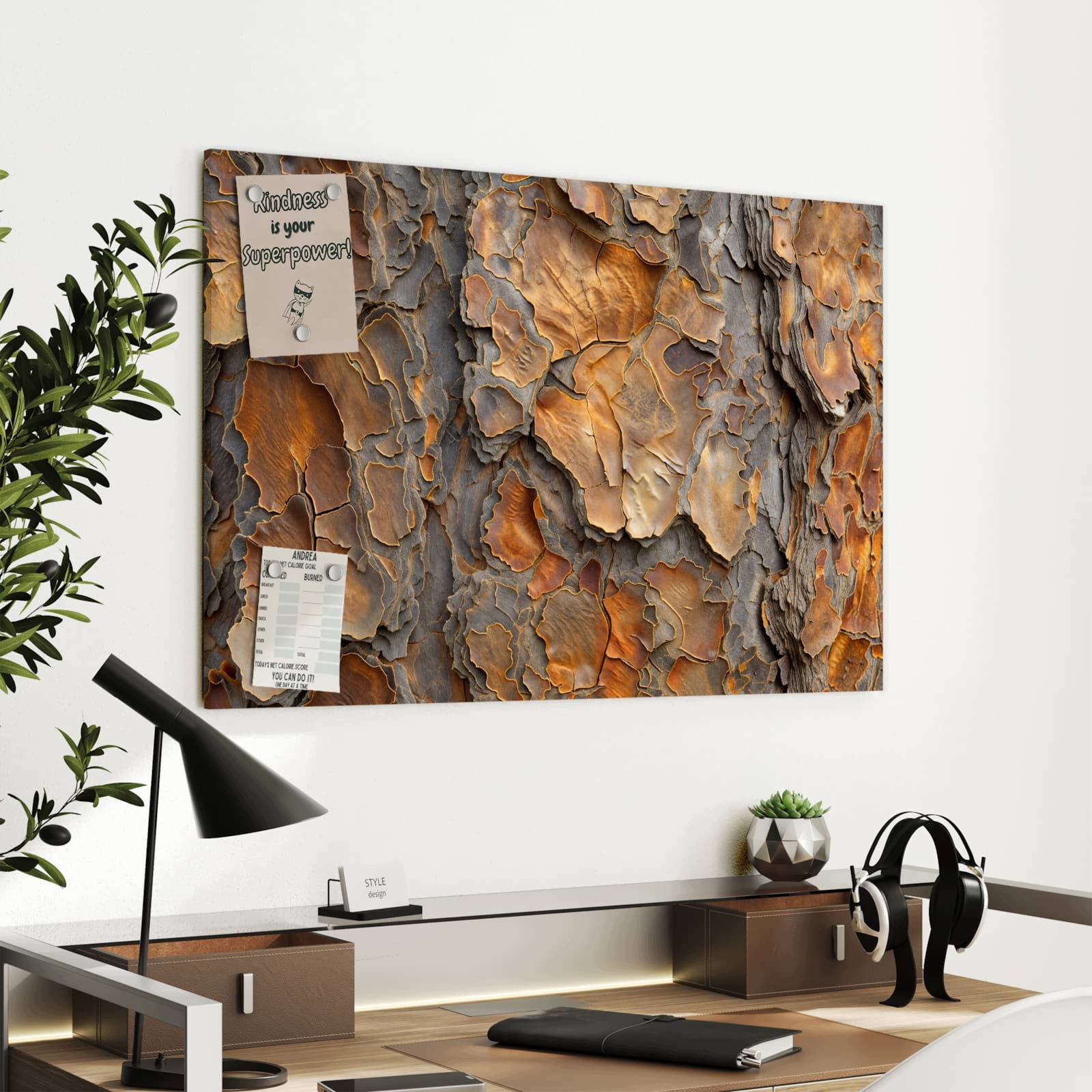 Magnetická tabule Kora Struktura Tvary 90 × 60 cm