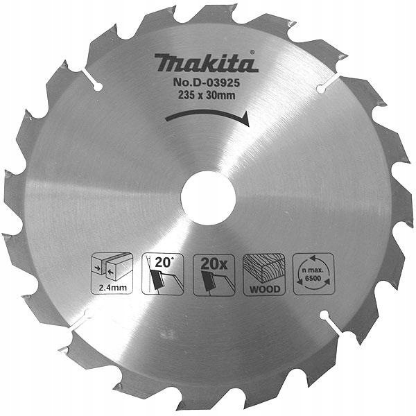 kotoučová pila Hm pro řezání dřeva 235/30/2,4 mm, 48 zubů, Makita D-03931