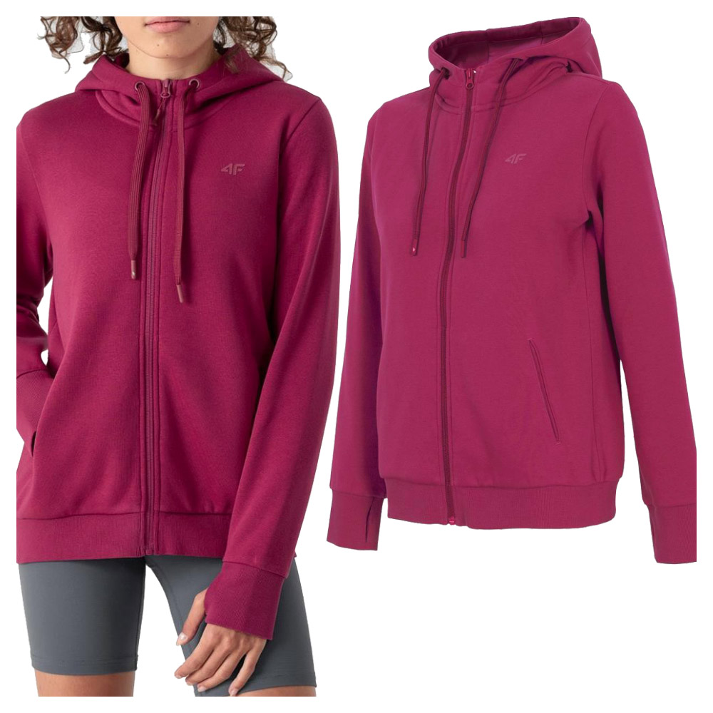 

4F Bluza Damska z Kapturem BLD353 Ciemny Róż L