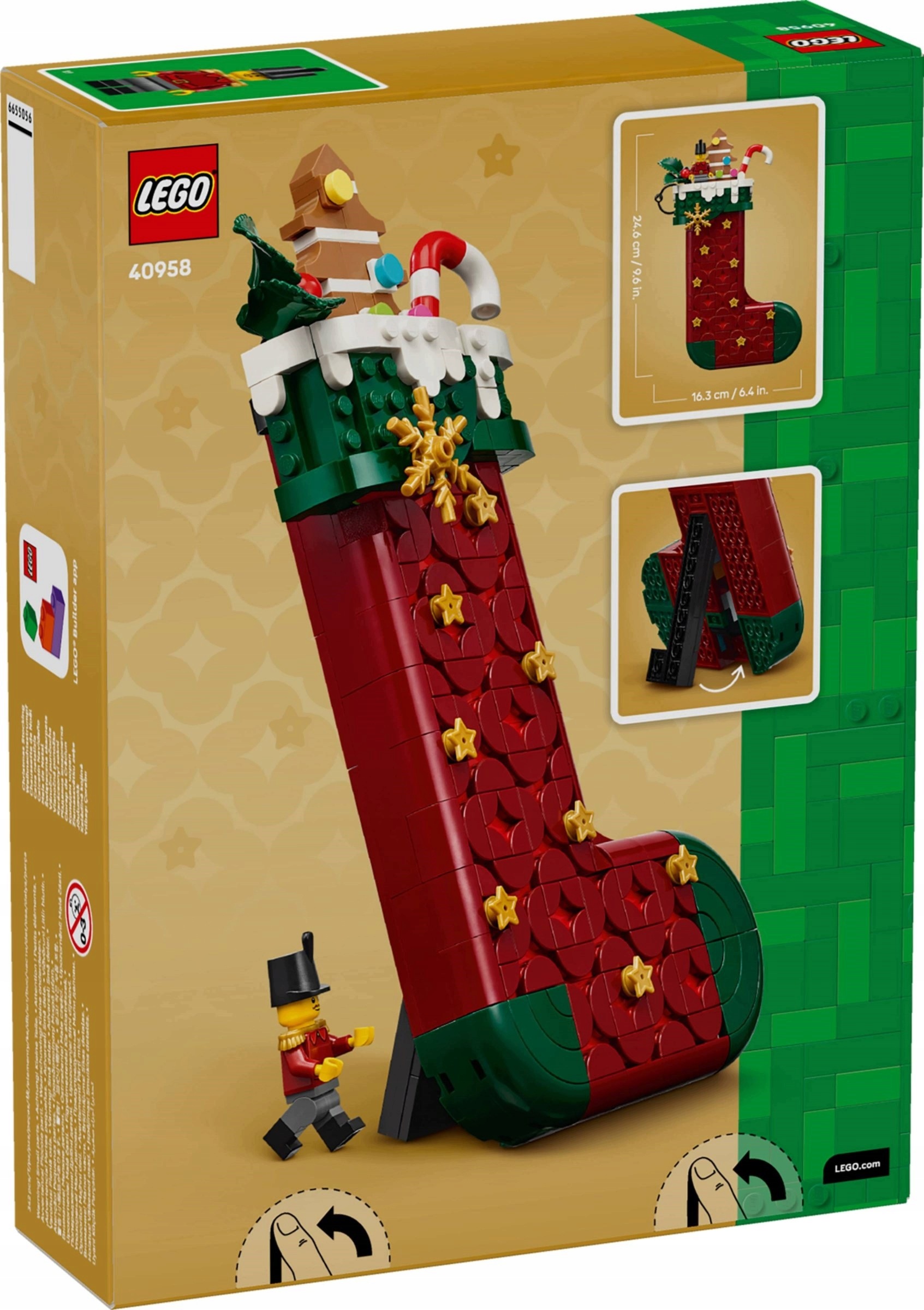 Lego 40958 Vánoční ponožky Sada kostek Vánoční dekorace