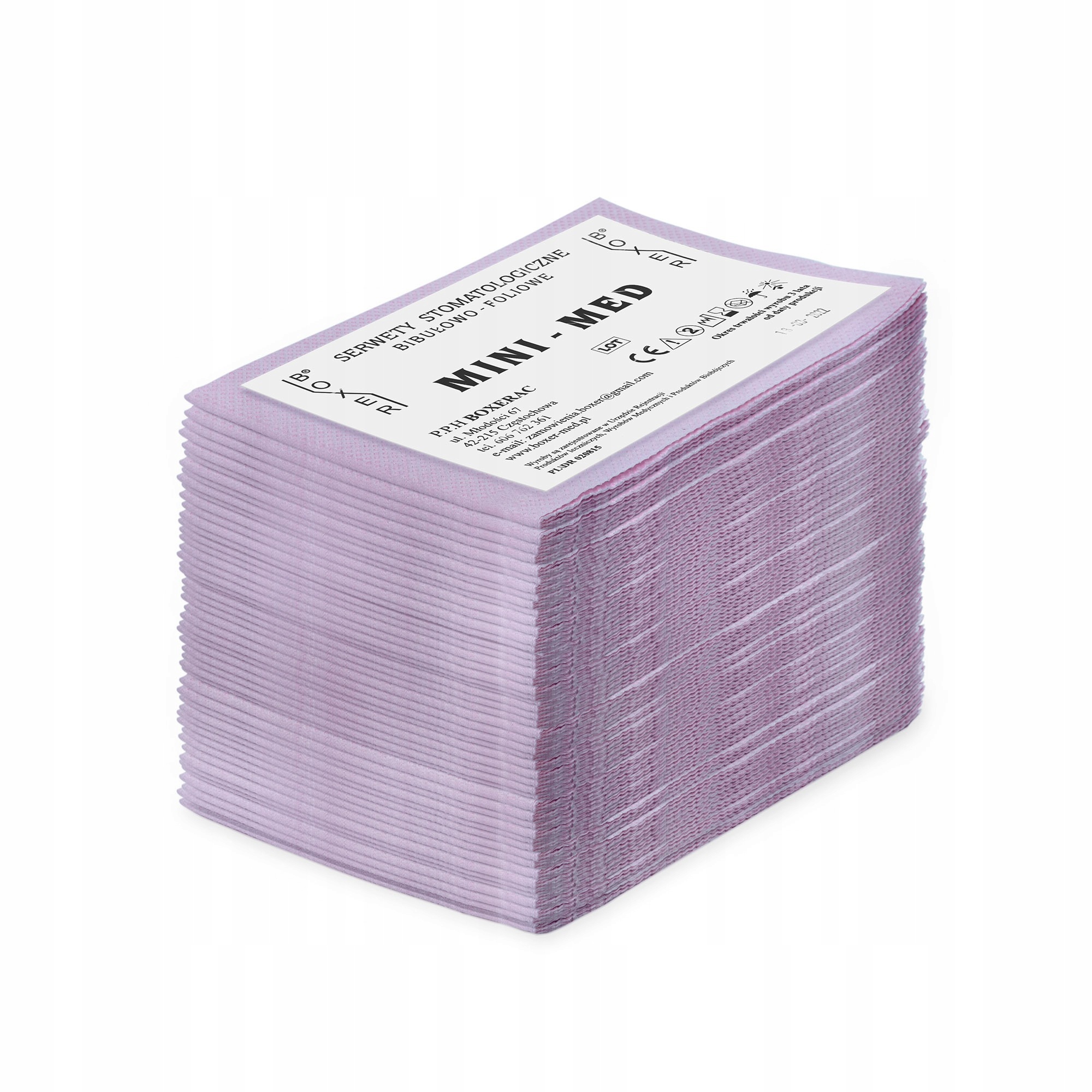 

Serweta Podfoliowana Cięta Fiolet Mini-Med 50 szt