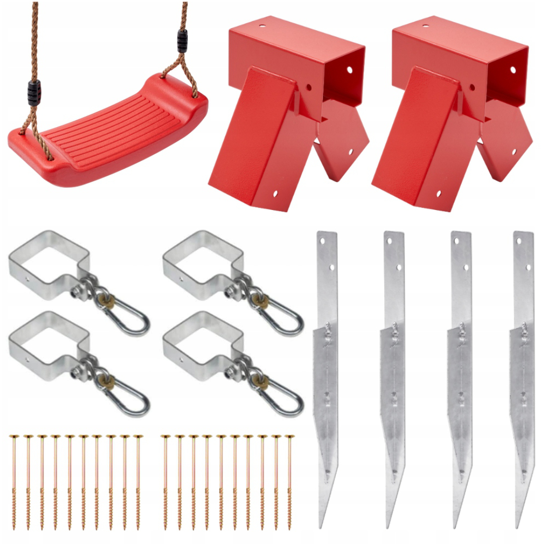 ZESTAW huśtawka łączniki 90x90 + GRATIS siedzisko