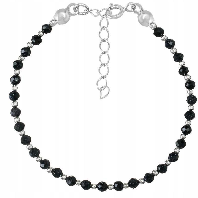 Stříbrný náramek noc Káhiry 3 mm stříbrné kuličky