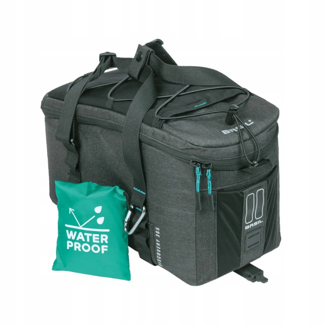 Torba sakwa rowerowa Basil Discovery 365D 15l szybki montaż na bagażnik Mik
