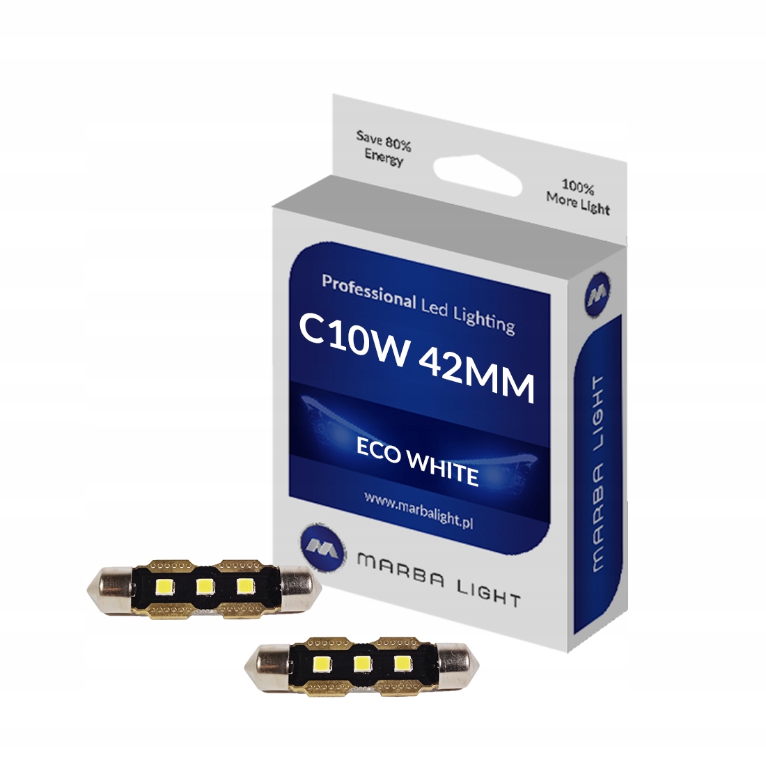 

2x Led C10W 42MM 3 Led 12V Gold 6000K Wnętrze Audi
