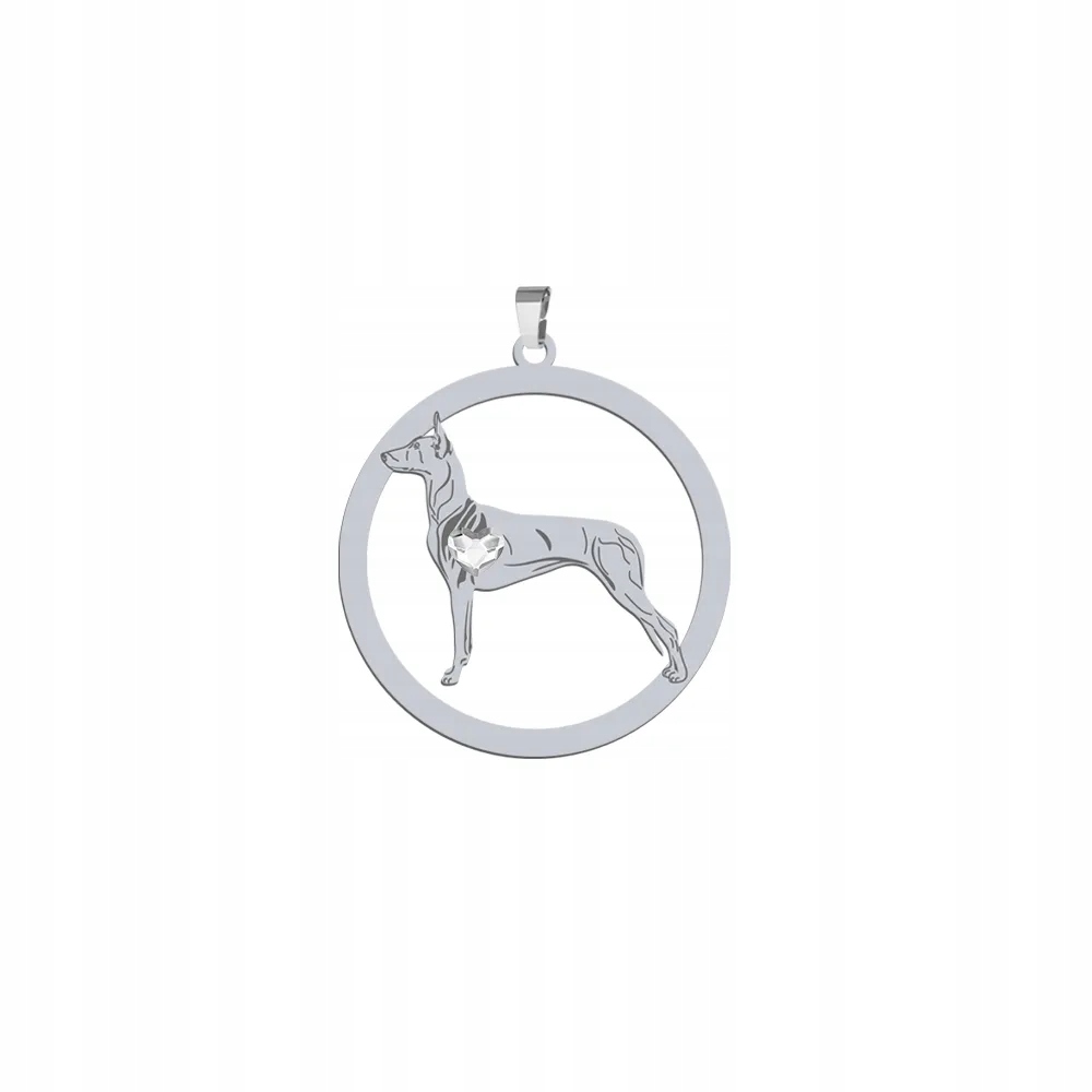 Stříbrný přívěsek se psem Pharaoh Hound Stříbro 925 Šperky Žena Gravírování