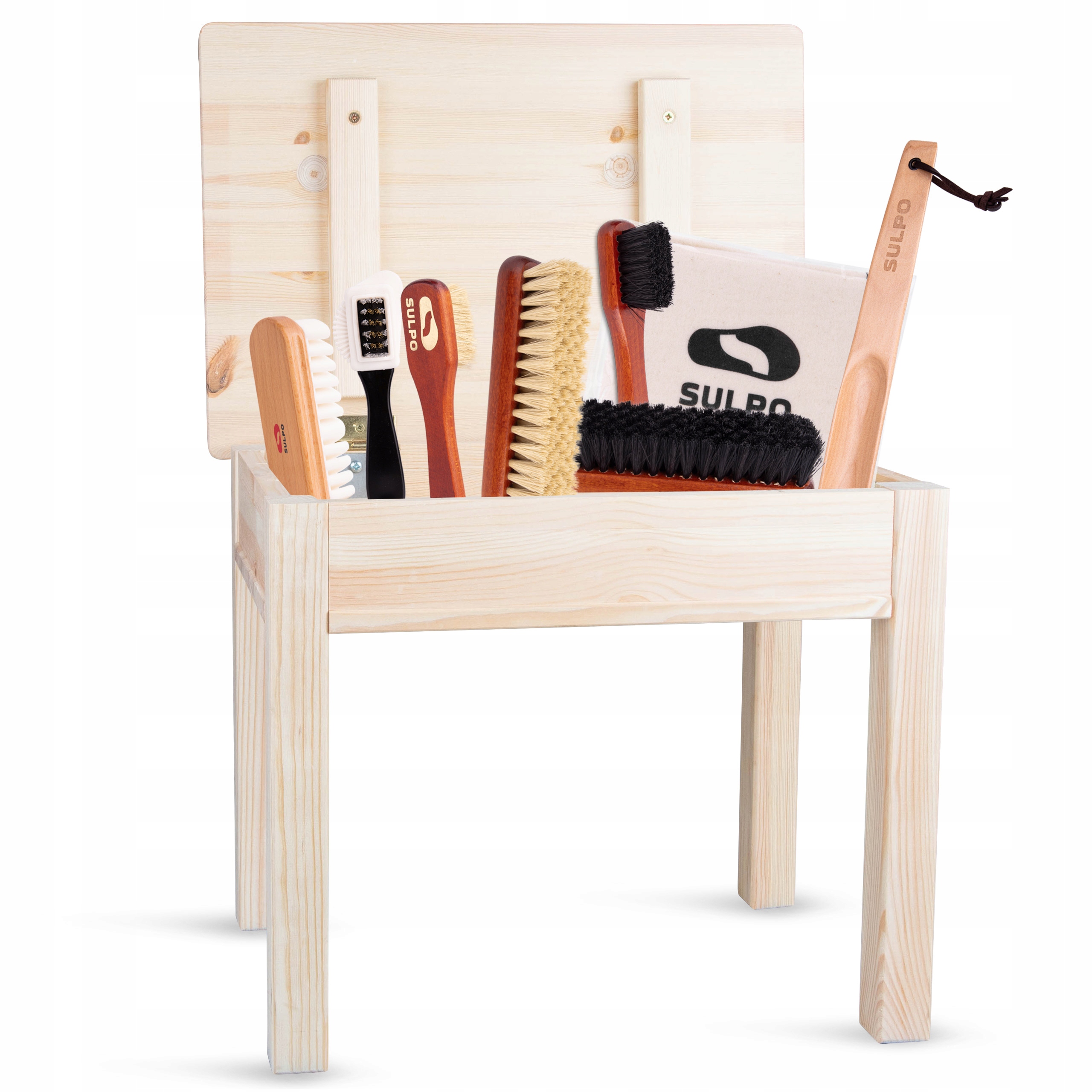 Sada Kartáčů Taboret Utěrka Lžíce Na Boty Velká Sada 9v1