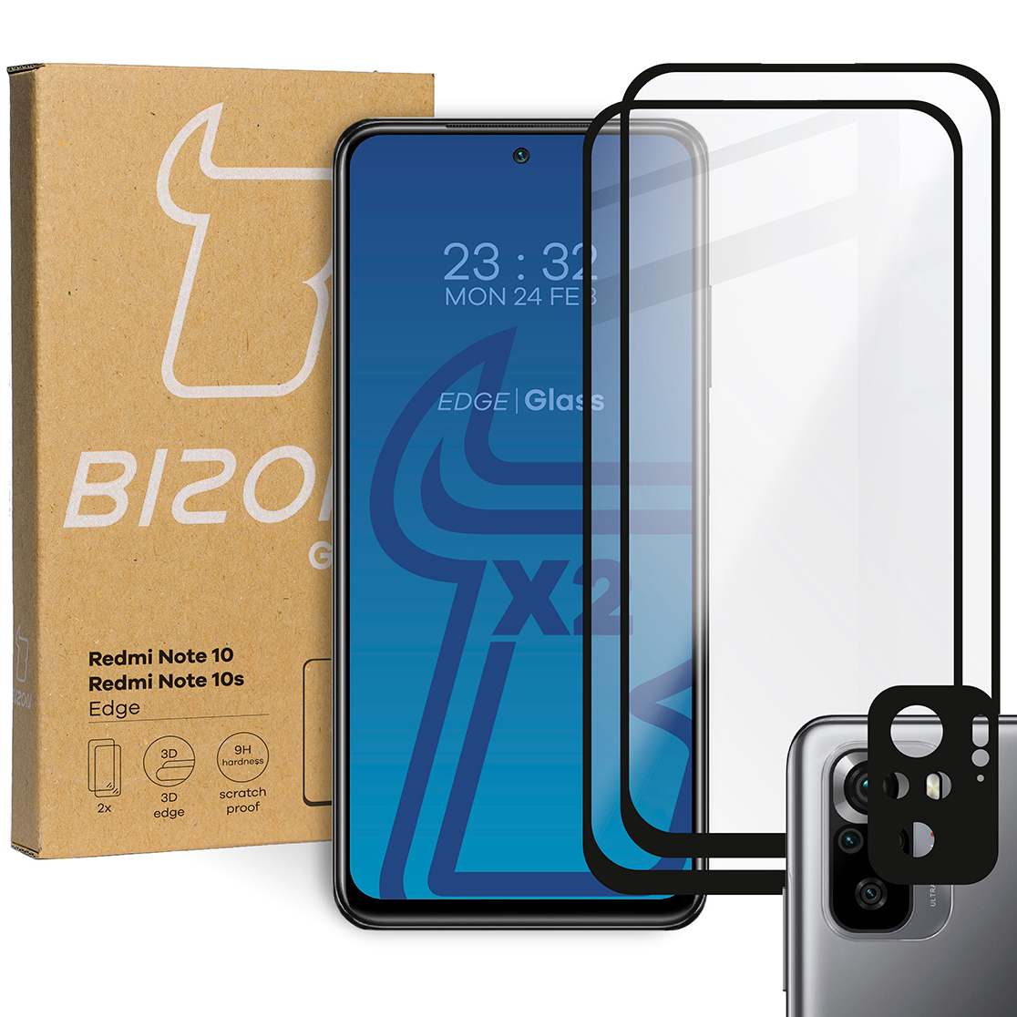 Zdjęcia - Szkło / folia ochronna Bizon Szkło do Redmi Note 10/ 10S, 2szt aparat, 