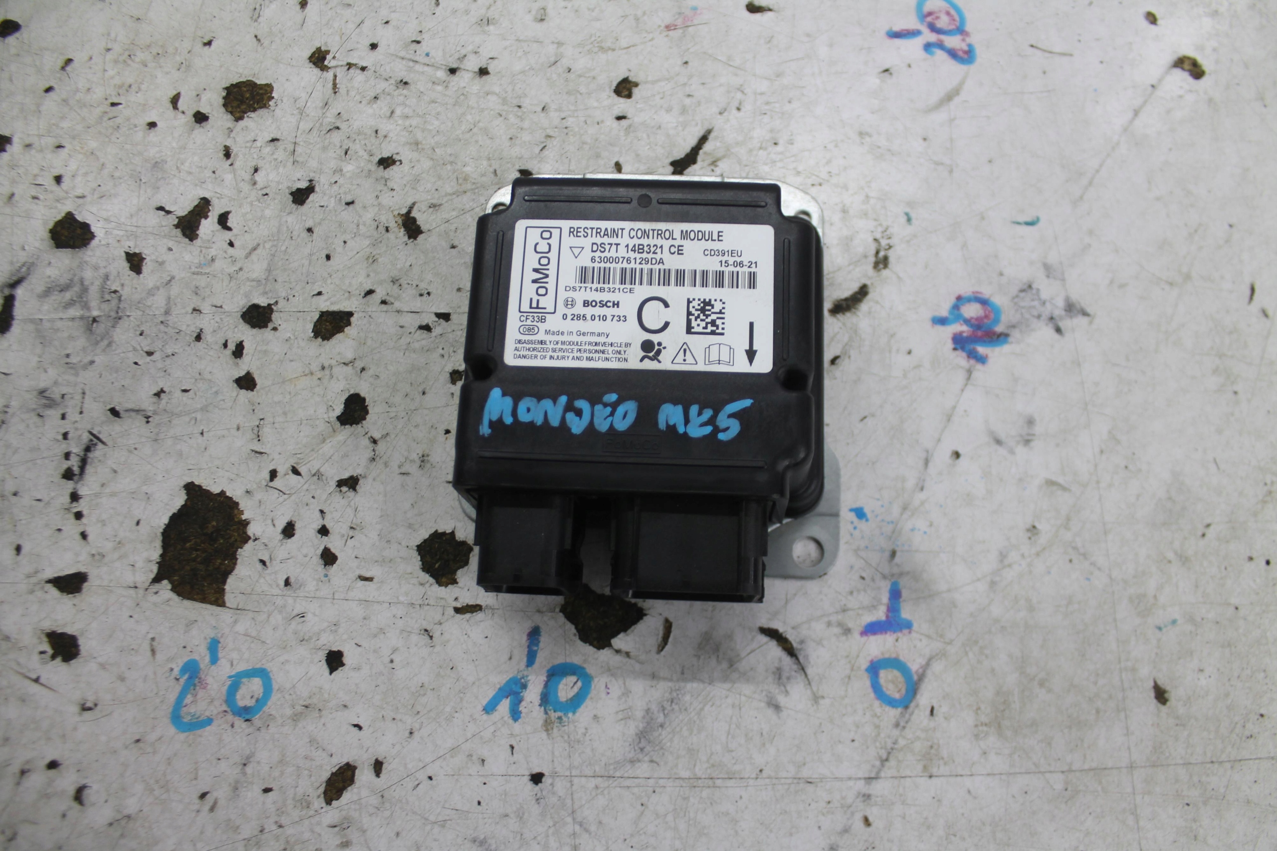 MODUŁ STEROWNIK SENSOR AIRBAG DS7T14B321CE MONDEO MK5 14-22