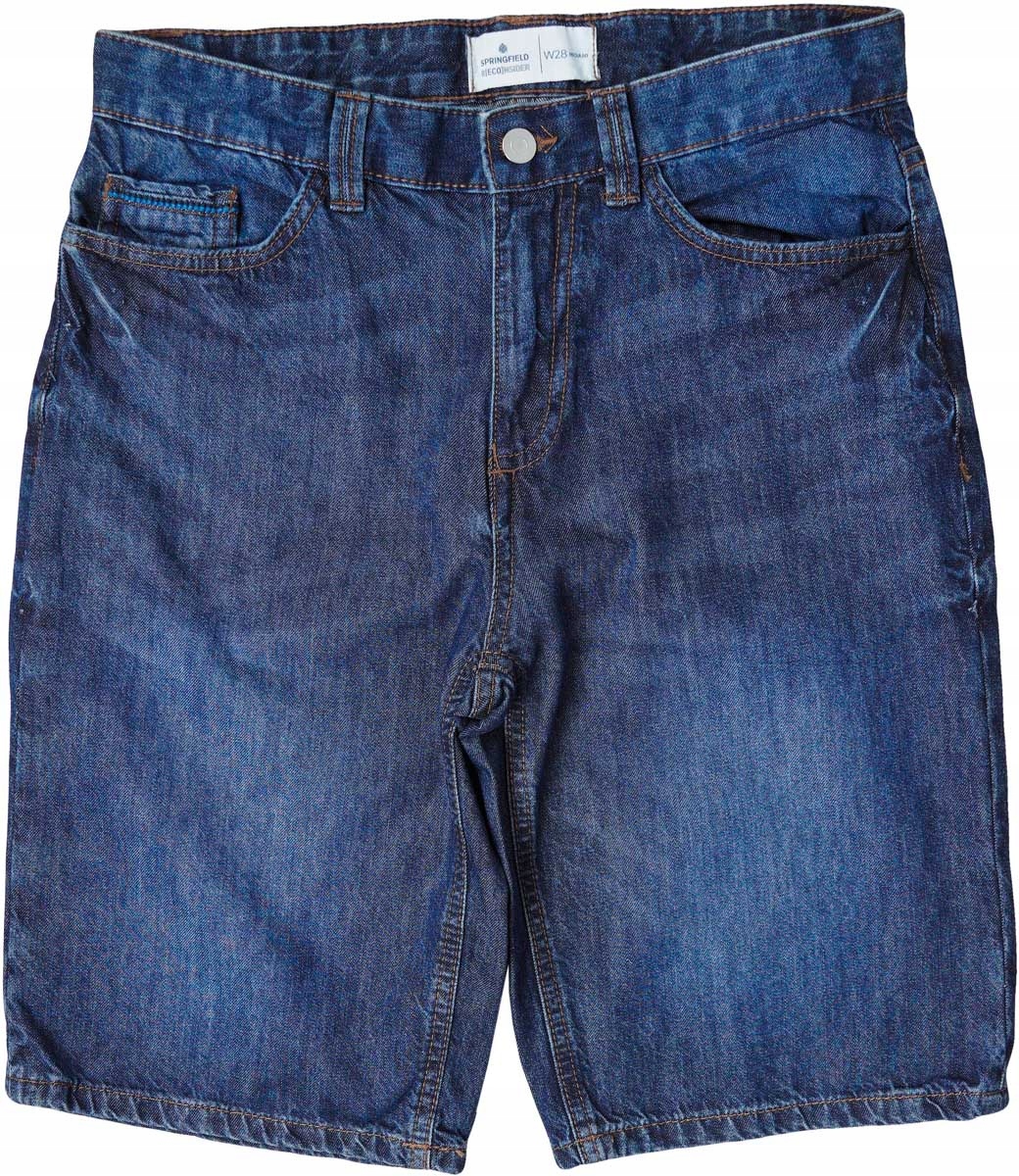 

Springfield Męskie Spodenki Ciemny Jeans L 34
