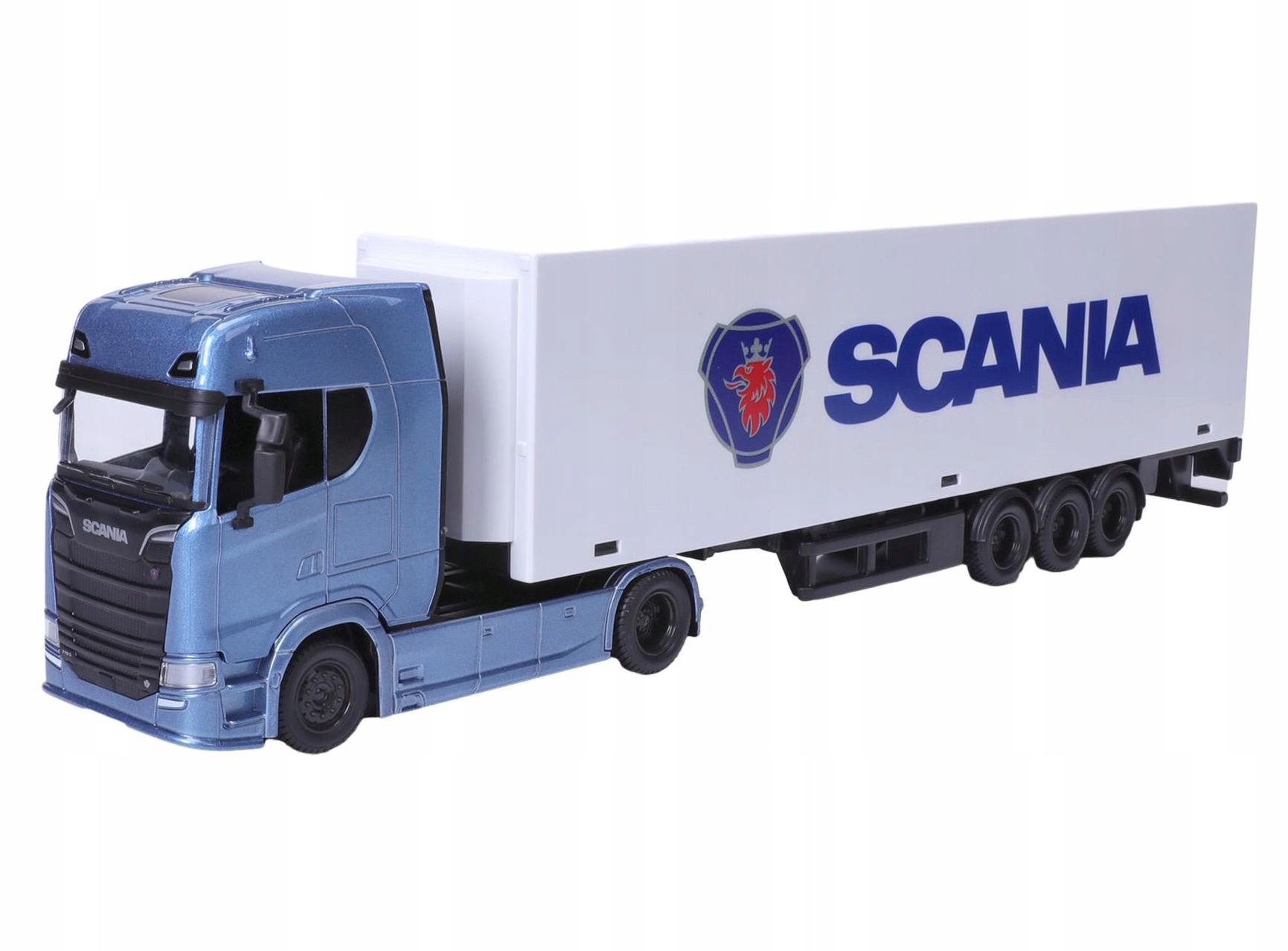 NIEBIESKA CIĘŻARÓWKA NACZEPA SCANIA 770S TIR METALOWY SAMOCHÓD BBURAGO Stan opakowania oryginalne