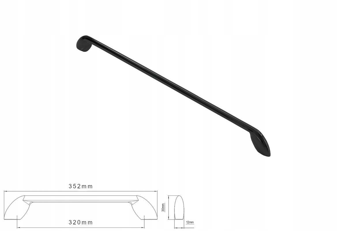 Nábytková úchytka Siro 2392-352ZN16 antracit lesklá