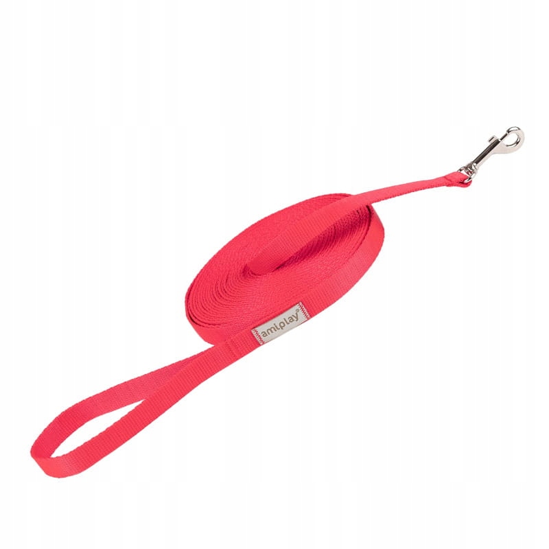 Levně Tréninkové Vodítko Samba Velikost M 10 m páska Červená Amiplay