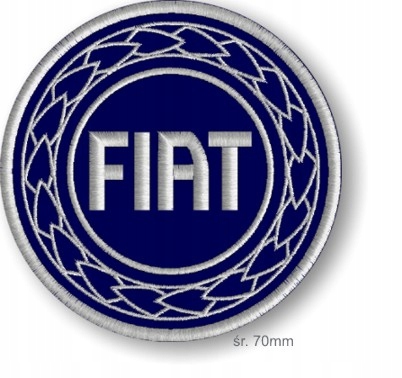 naszywka termo naprasowanka Fiat 70mm Haft