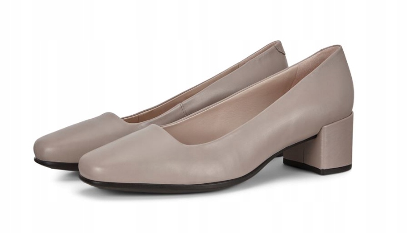 Ecco Dámské Lodičky S Nízkým Kotníkovým Podpatkem, Kožené, Velikost 40 J_a