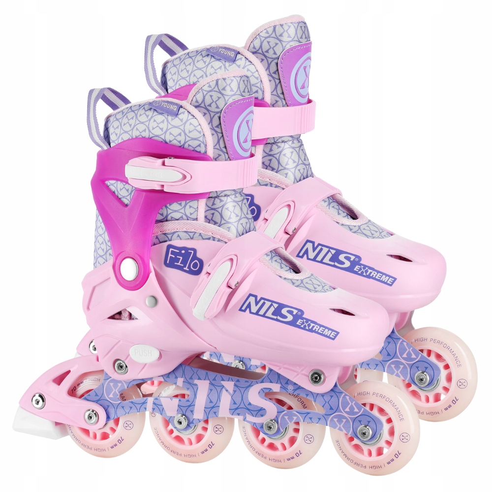 Nils Extreme rolki z regulacją rozmiaru dla dzieci kauczukowe NA13102